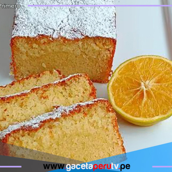 Prepara este rico y esponjoso queque de naranja