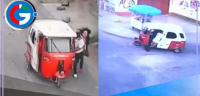 Mujer desviste a delincuente para recuperar su cartera