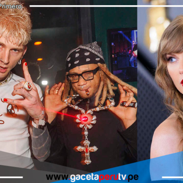 Machine Gun Kelly evita críticas a Taylor Swift en desafío de Hot Ones Versus junto con Trippie Redd