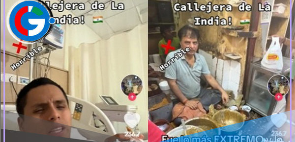 Tik Toker se intoxica tras comer comida callejera en India