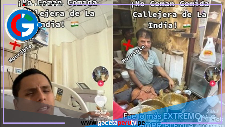 Tik Toker se intoxica tras comer comida callejera en India