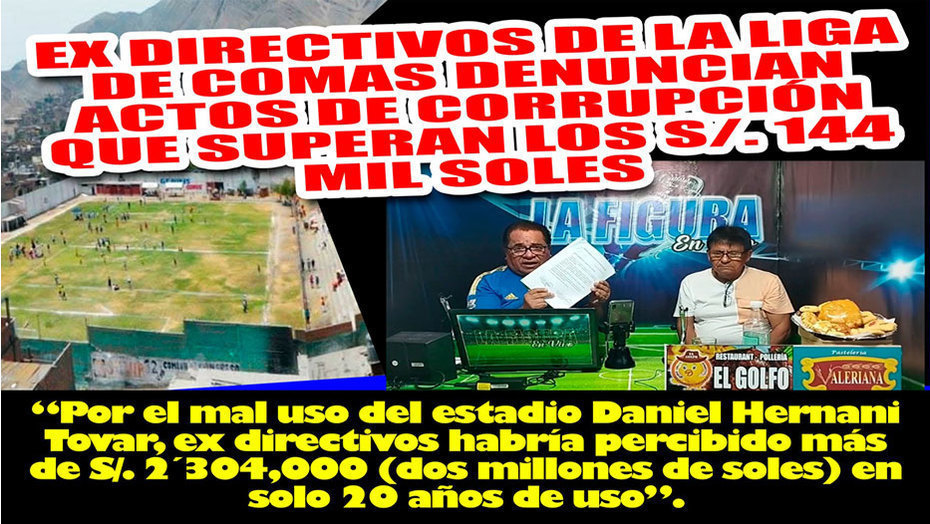 Directivos de la Liga de Comas involucrados en corrupción millonaria durante dos décadas