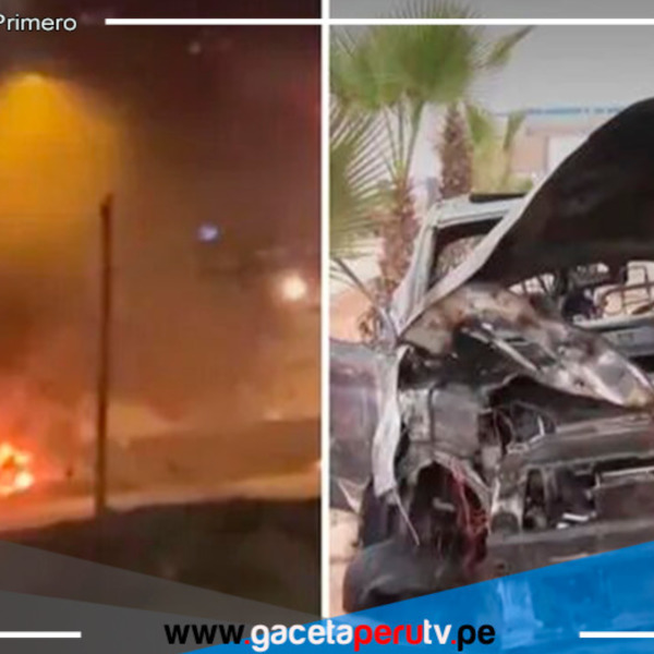 San Miguel: Auto se incendia en la Costa Verde tras persecución