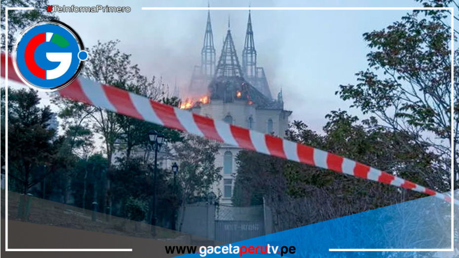 Ataque ruso en Odesa deja el "castillo de Harry Potter" en ruinas 