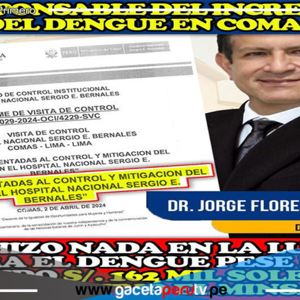 Médicos del Hospital de Collique desvían fondos para la prevención del dengue en Comas