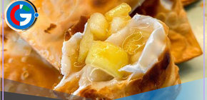 Prepara unos deliciosos wantanes de manzana 