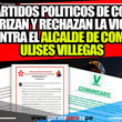 Partidos políticos de Comas unidos contra la violencia y en apoyo a la gestión de Ulises Villegas