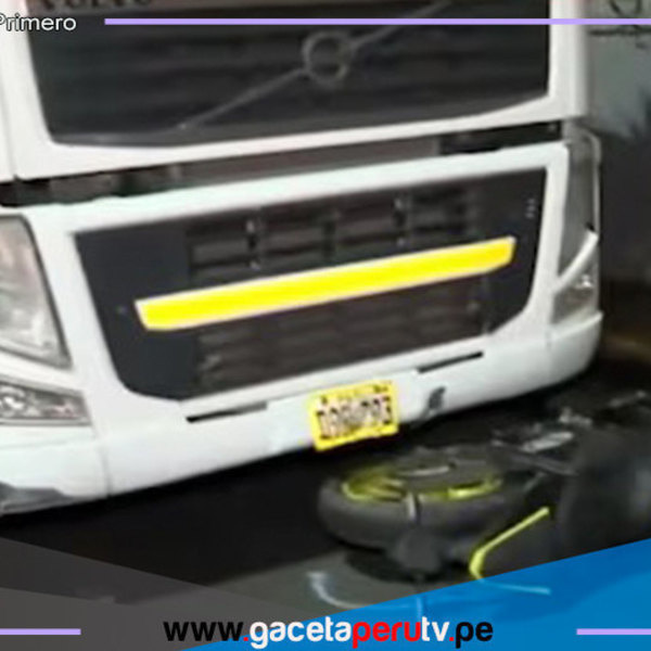 Tráiler embiste a motociclista