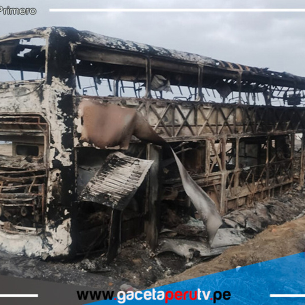 Arequipa: Bus de la empresa Julsa se incendia en la Panamericana Sur