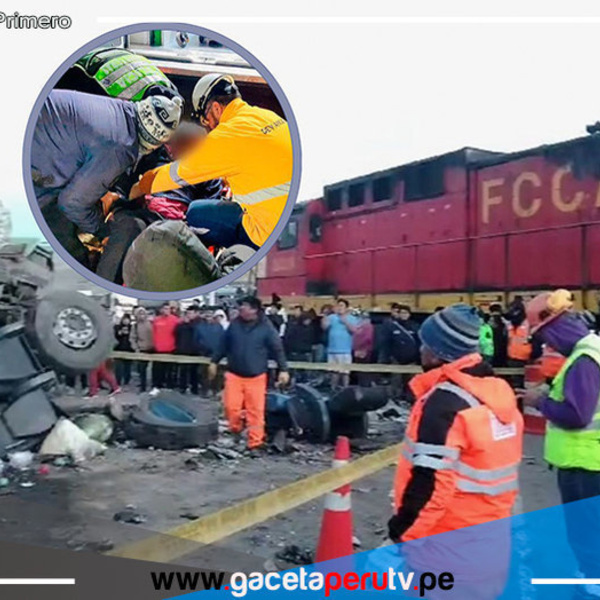 La Oroya: Choque entre un tren de carga y un bus interprovincial