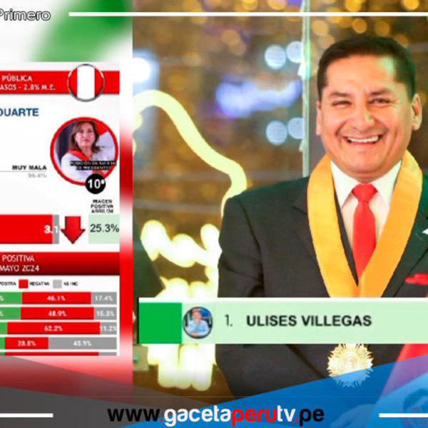 Ulises Villegas lidera imagen política en Perú, Dina Boluarte con mayor desaprobación en Sudamérica