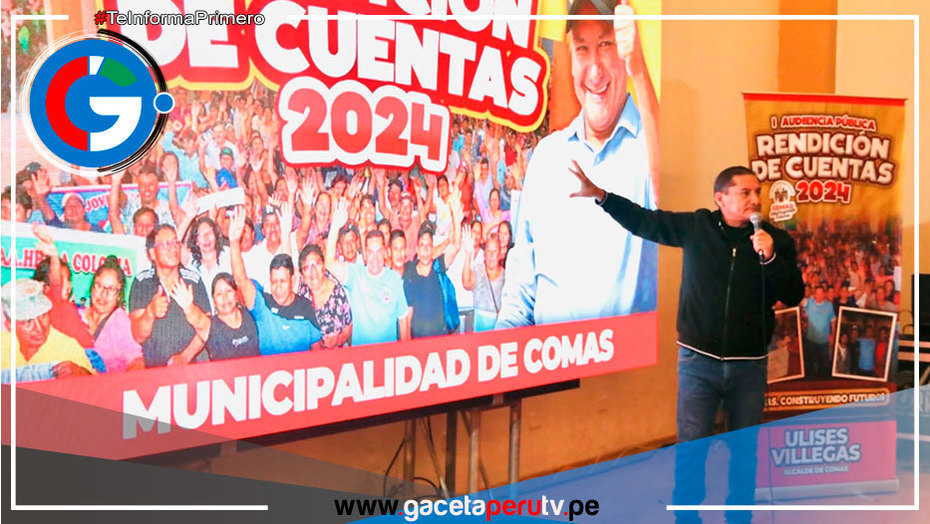 Alcalde de Comas Ulises Villegas rinde cuentas en primera audiencia pública del 2024