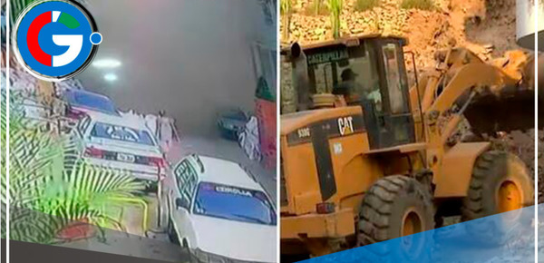 Independencia: muro de contención cayó y sepultó tres vehículos 