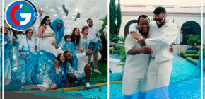 Angie Arizaga y Jota Benz revelan el sexo de su bebé con increíble fiesta: "Te amamos"