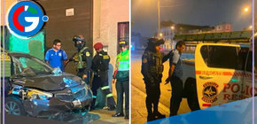 Chofer atropella a dos policías y dos menores