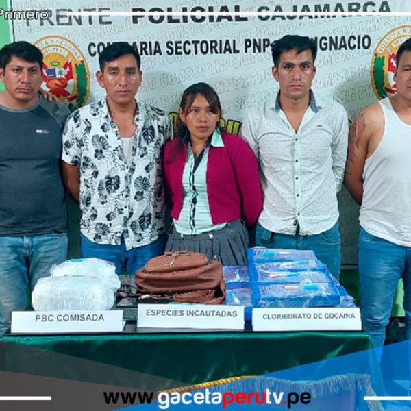 Desarticulan banda "Los Tamberos de Bambamarca" y decomisan más de 14 kilos de droga