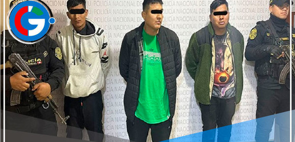 Capturan en Ica a tres presuntos raqueteros e incauta arma de fuego 