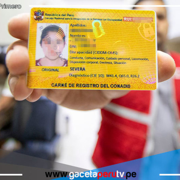 Conoce los beneficios del carné del Conadis 