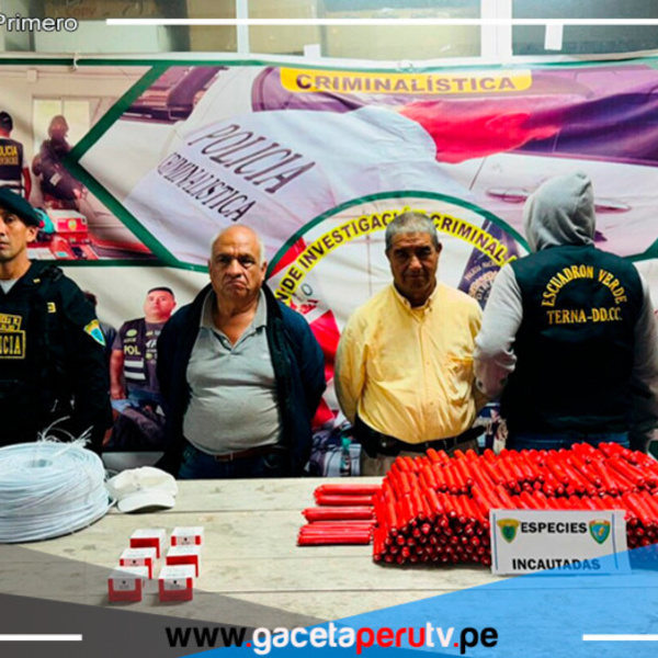Trujillo: Incautan más de 500 cartuchos de dinamita a dos adultos mayores