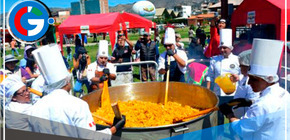 Feria en Cajamarca preparan el "frito cajacho" más grande de la región