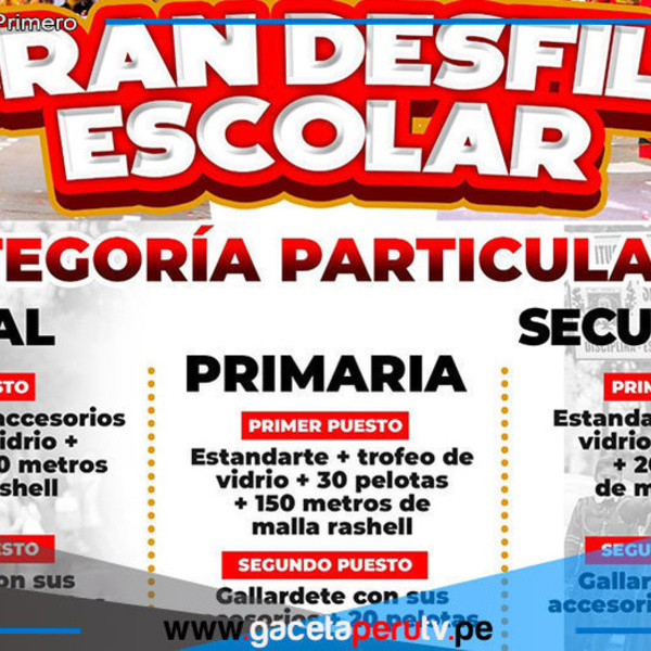 Más de 300 Colegios Participarán en el Desfile Cívico Escolar en Comas