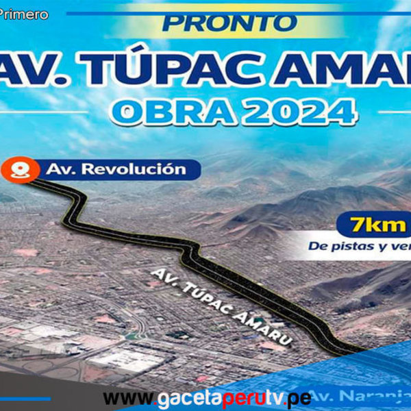 Alcalde de Comas Anuncia Reconstrucción de 7 Kilómetros de Av. Tupac Amaru 