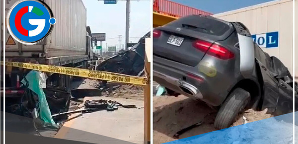 Un muerto y dos heridos deja choque entre auto y tráiler en Lurín