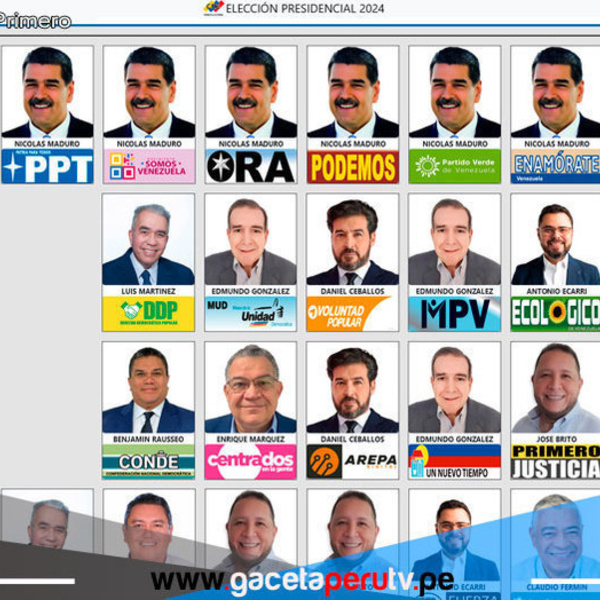 El CNE presenta el tarjetón electoral para las presidenciales de 2024 