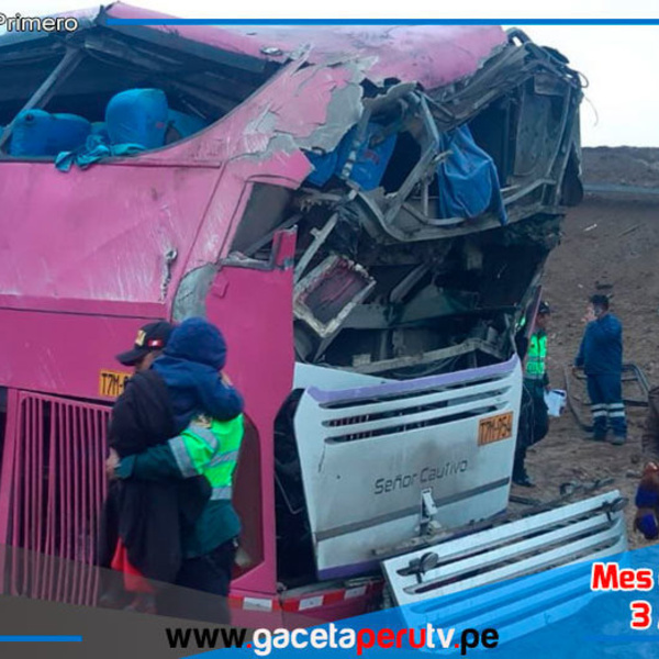  Fatal accidente de bus interprovincial en Huaral deja una mujer fallecida y 20 heridos