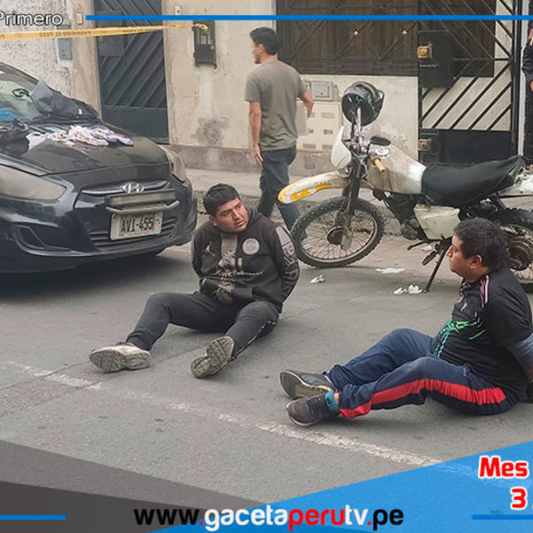Policía frustra asalto a agente BBVA en Comas y captura a dos delincuentes