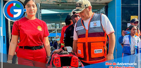 Alcalde de Comas lidera simulacro en el Colegio San Agustín con la colaboración de fuerzas de seguridad y rescate