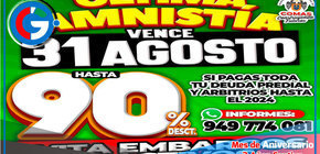 Alcalde Ulises Villegas Rojas Amplía Amnistía Tributaria en Comas