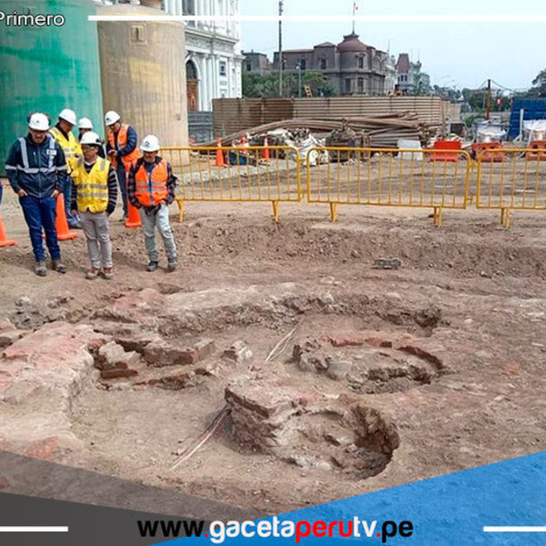 Mincul supervisa hallazgo del siglo XIX en obras de estación central 