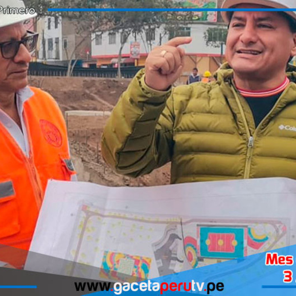 Alcalde de Comas supervisa avance del Parque con Skatepark Los Libertadores de América