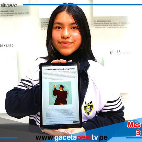 Peruana de 12 años viajará a la NASA