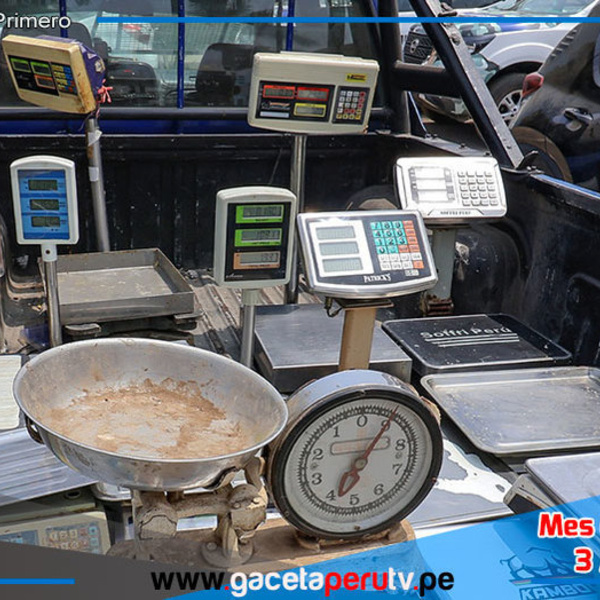 Operativo en Comas incauta 10 balanzas descalibradas en mercados