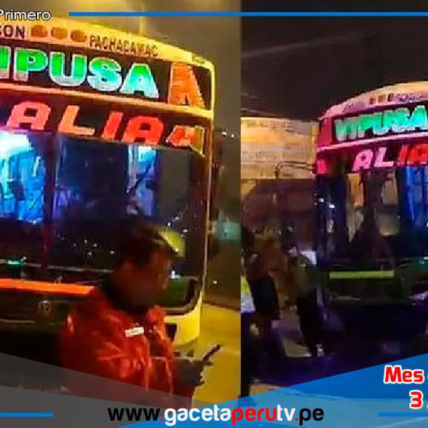 Sicarios balean bus de VIPUSA en Ancón