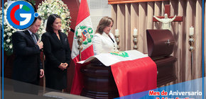 Dina Boluarte asiste al velorio de Alberto Fujimori