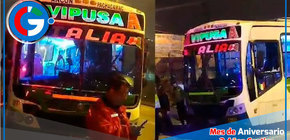 Sicarios balean bus de VIPUSA en Ancón