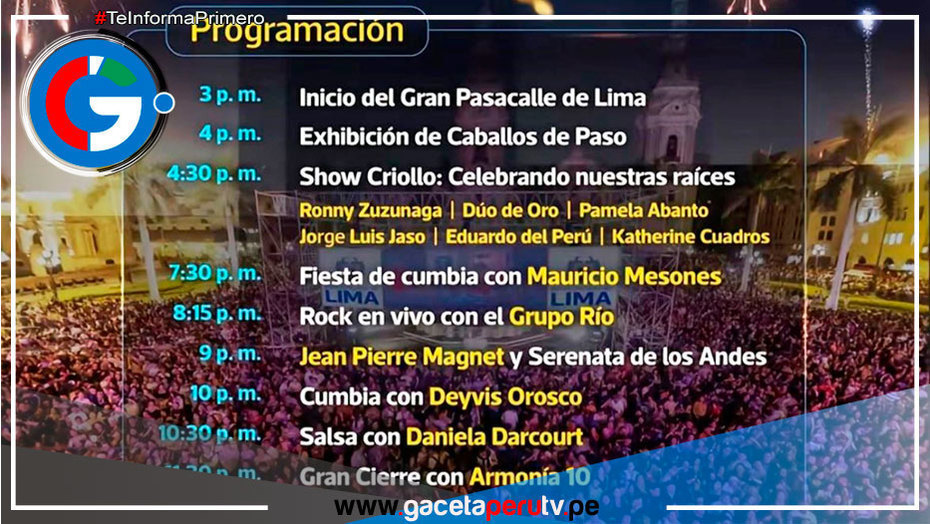 Lima: conoce las actividades que se desarrollarán el 17 y 18 de enero 