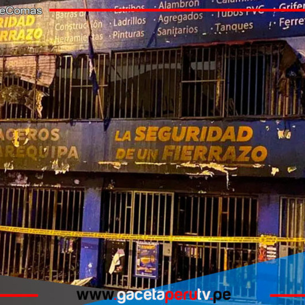 Incendio en Comas tras ataque con explosivos