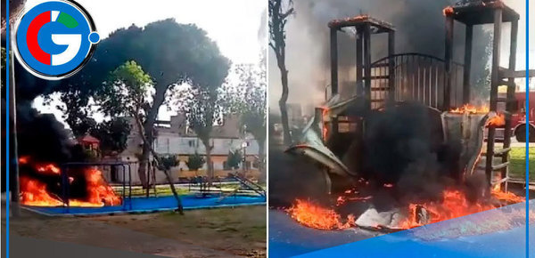 Vandalismo afecta parque infantil del Callao recientemente inaugurado