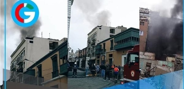 Nueve unidades atienden incendio a metros del Congreso de la República