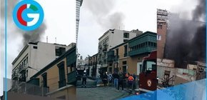 Nueve unidades atienden incendio a metros del Congreso de la República