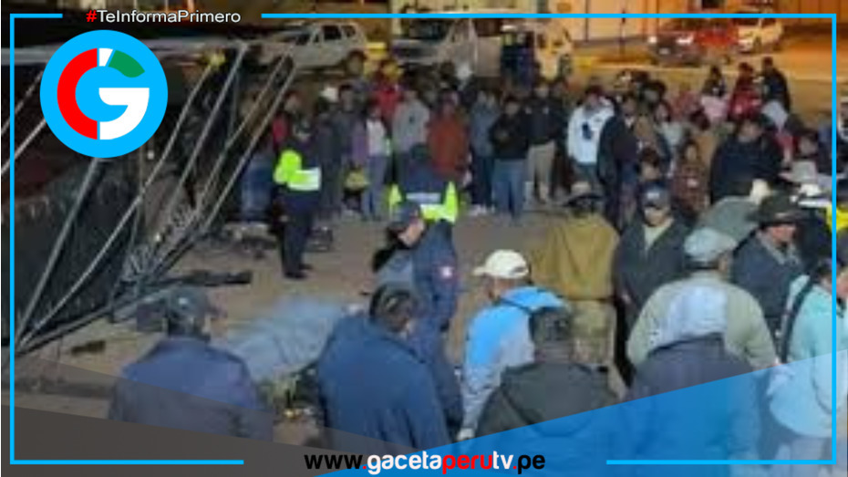 Puno: caída de parlantes causa un muerto y tres heridos