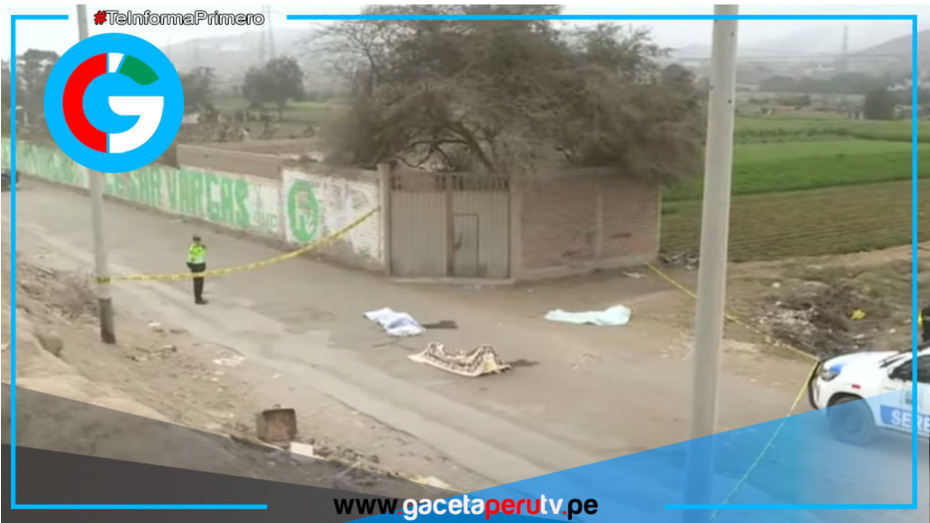 Asesinan a tres hombres en una zona agrícola de San Martín de Porres.