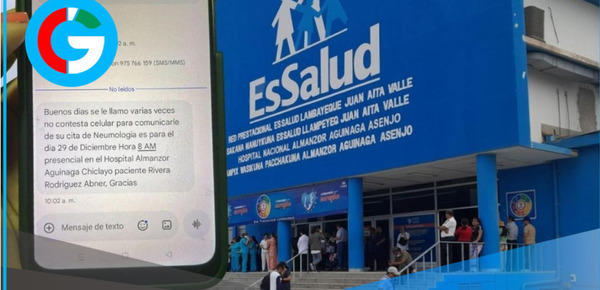 EsSalud programa cita para paciente ya fallecido en Chiclayo