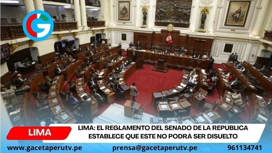 El reglamento del Senado de la República establece que este no podrá ser disuelto