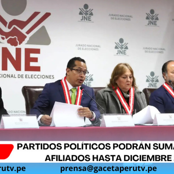 Partidos políticos podrán sumar nuevos afiliados hasta diciembre 2025