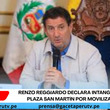 Renzo Reggiardo declara intangibilidad en plaza San Martín por movilizaciones